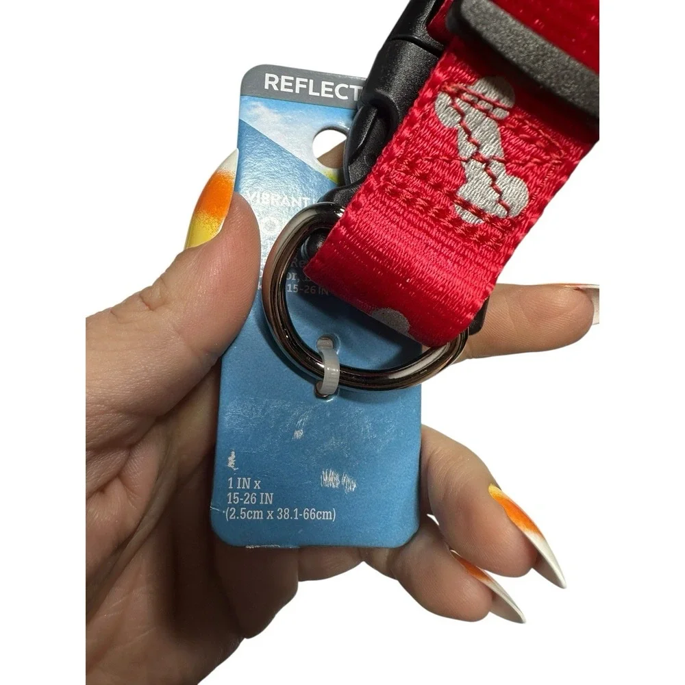 VIBRANT LIFE dog collar SIZE LARGE neck size 15-26 in 50-90‎ lb reflective